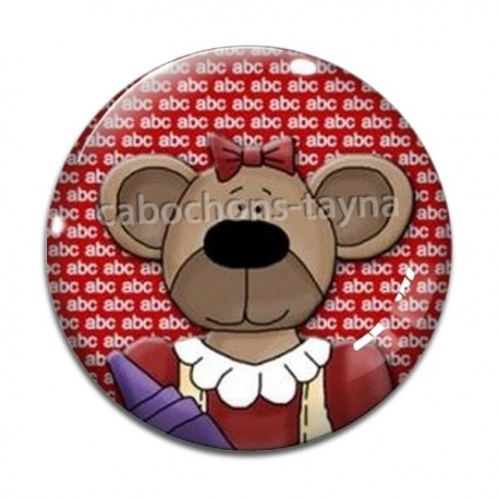 Cabochon Verre - nounours