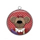 Pendentif Cabochon Argent - nounours