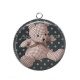 Pendentif Cabochon Argent - nounours
