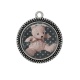 Pendentif Cabochon Argent - nounours