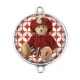 Connecteur Cabochon Argent - nounours