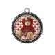 Pendentif Cabochon Argent - nounours