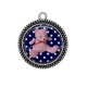 Pendentif Cabochon Argent - nounours