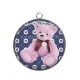 Pendentif Cabochon Argent - nounours