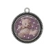 Pendentif Cabochon Argent - nounours