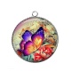 Pendentif Cabochon Argent - papillon