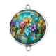 Connecteur Cabochon Argent - papillon