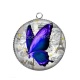 Pendentif Cabochon Argent - papillon