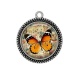 Pendentif Cabochon Argent - papillon