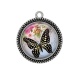 Pendentif Cabochon Argent - papillon