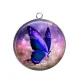 Pendentif Cabochon Argent - papillon