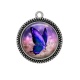 Pendentif Cabochon Argent - papillon