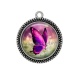 Pendentif Cabochon Argent - papillon