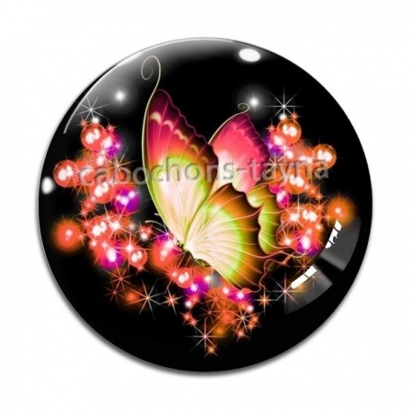 Cabochon Verre - papillon
