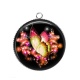 Pendentif Cabochon Argent - papillon