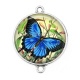 Connecteur Cabochon Argent - papillon
