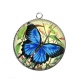 Pendentif Cabochon Argent - papillon