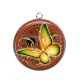 Pendentif Cabochon Argent - papillon
