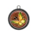 Pendentif Cabochon Argent - papillon