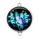 Connecteur Cabochon Argent - papillon