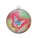 Pendentif Cabochon Argent - papillon