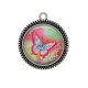 Pendentif Cabochon Argent - papillon