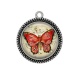 Pendentif Cabochon Argent - papillon