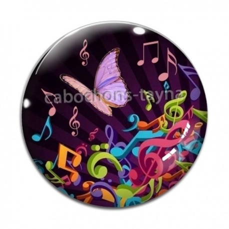 Cabochon Verre - papillon