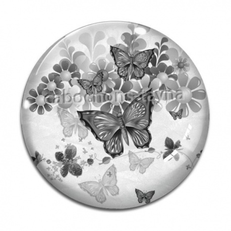 Cabochon Verre - papillon