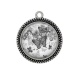 Pendentif Cabochon Argent - papillon