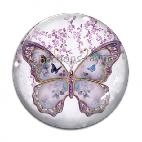 Cabochon Verre - papillon