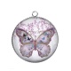 Pendentif Cabochon Argent - papillon