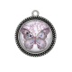 Pendentif Cabochon Argent - papillon