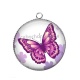 Pendentif Cabochon Argent - papillon
