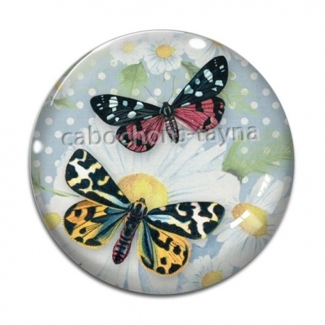 Cabochon Verre - papillon