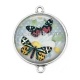 Connecteur Cabochon Argent - papillon