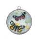 Pendentif Cabochon Argent - papillon