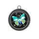 Pendentif Cabochon Argent - papillon