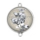 Connecteur Cabochon Argent - papillon