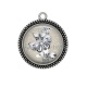 Pendentif Cabochon Argent - papillon