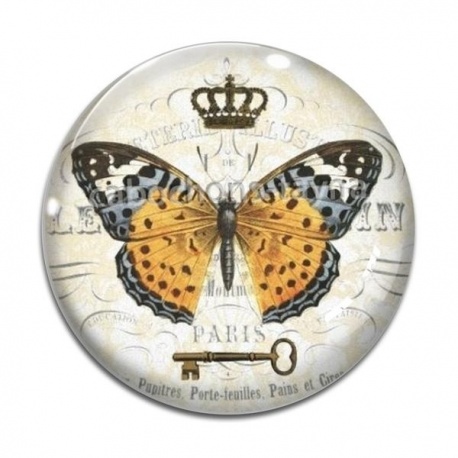 Cabochon Verre - papillon