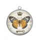 Pendentif Cabochon Argent - papillon