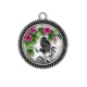 Pendentif Cabochon Argent - papillon