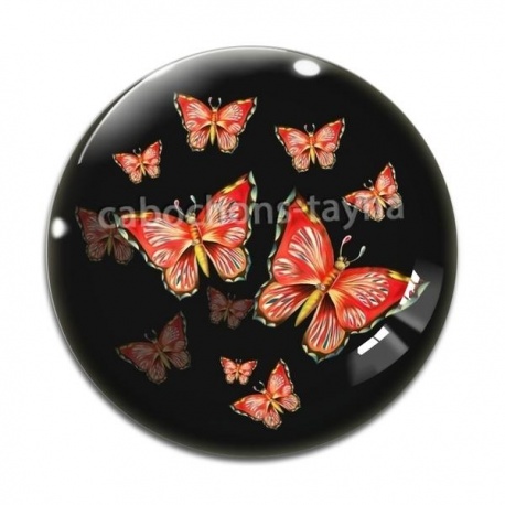 Cabochon Verre - papillon