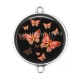 Connecteur Cabochon Argent - papillon