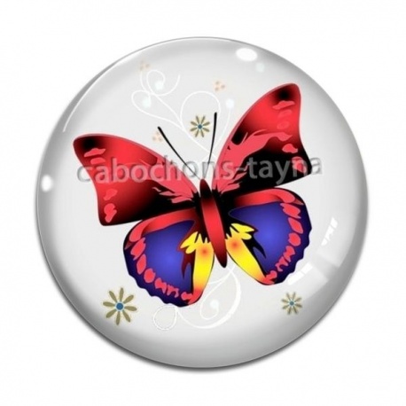 Cabochon Verre - papillon