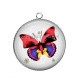 Pendentif Cabochon Argent - papillon