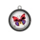 Pendentif Cabochon Argent - papillon