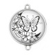 Connecteur Cabochon Argent - papillon