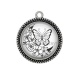 Pendentif Cabochon Argent - papillon